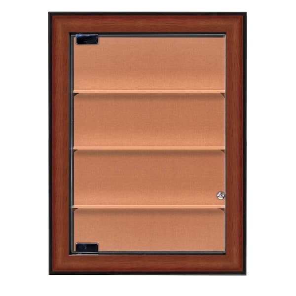 Indoor Enclosed Combo Board, 72"x36", Bronze Frame/White Porc & Cork